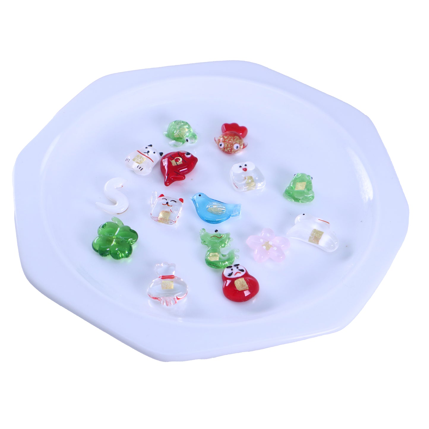 お財布守り  「金不苦労(ふくろう)」金箔入り開運ガラス細工